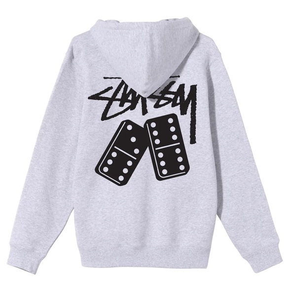 Stussy Dominoes Hoodie Grey Heather 1924570 - Picture 2 of 2